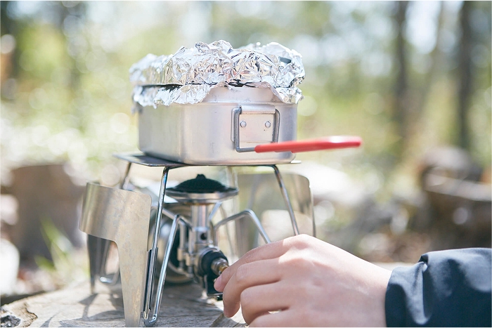 スモークチップを加熱