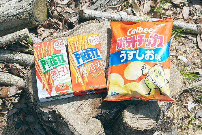 ポテトチップスとプリッツ