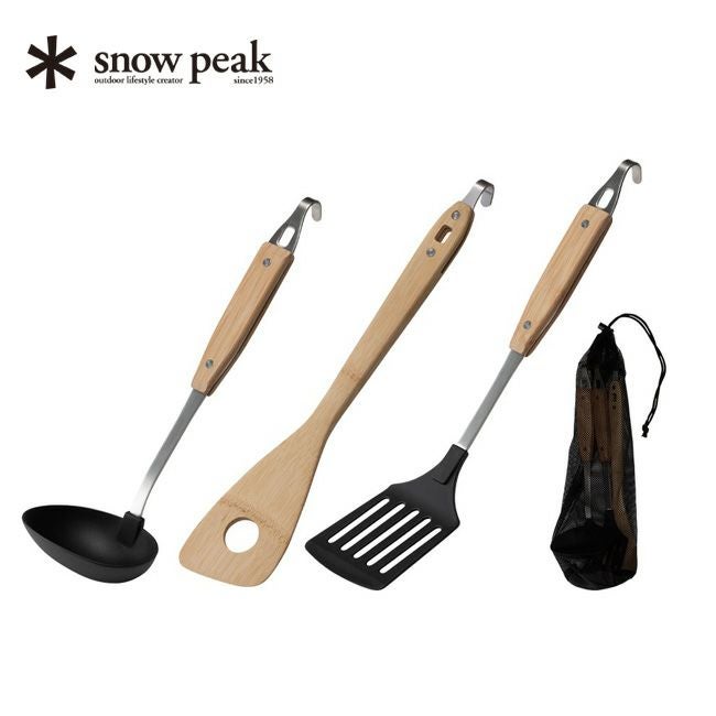  peak 調理器具セット ブラック snow peak スノーピーク キッチンツールセット（収納ケース付き