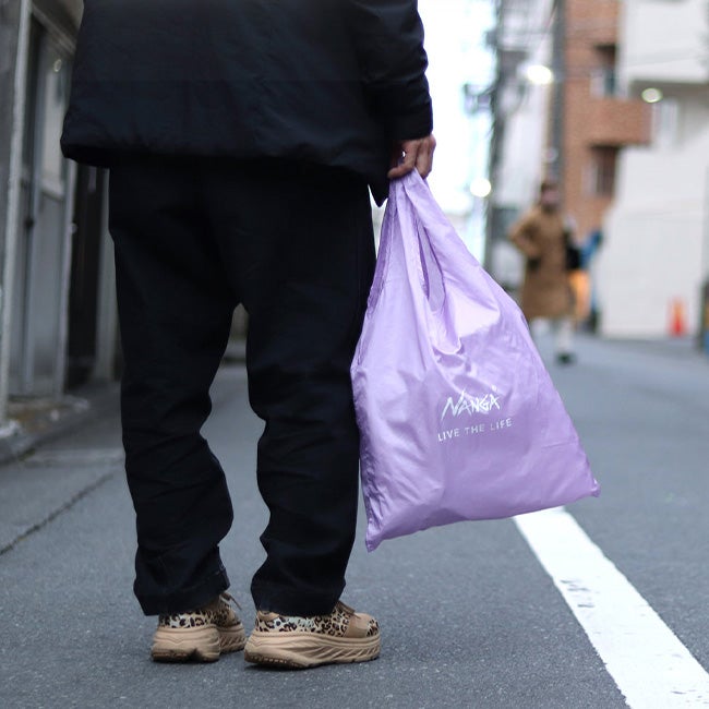 NANGA ナンガ ポケッタブルエコバッグ(LIVE THE LIFE)｜SUNDAY