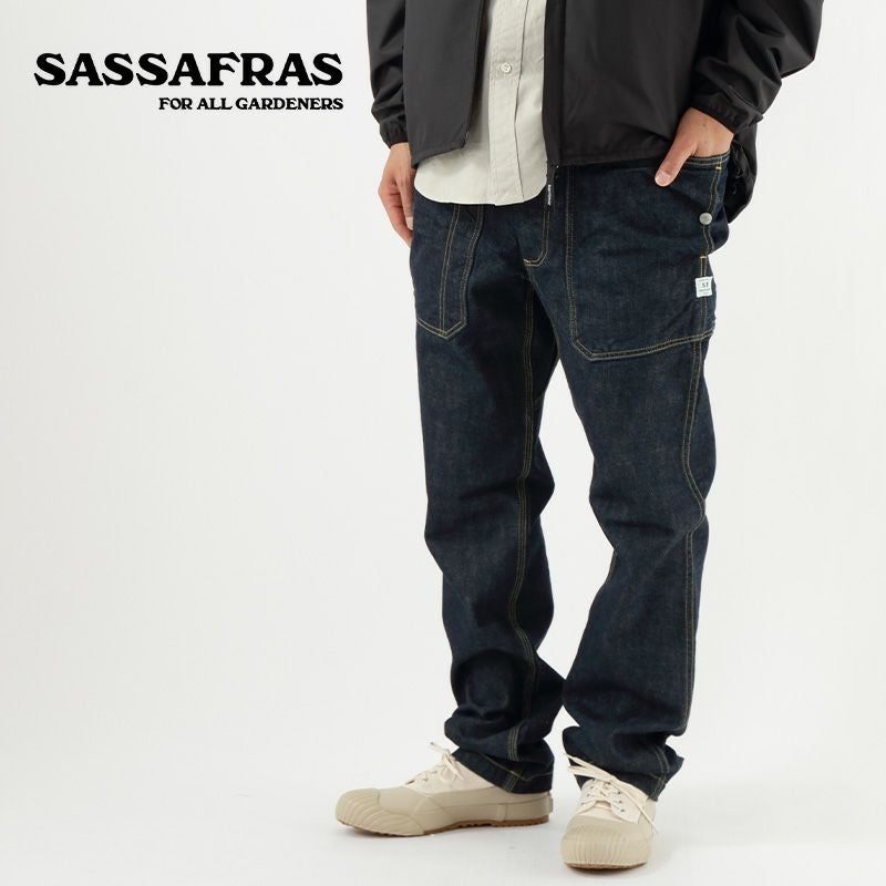SASSAFRAS ササフラス フォールリーフスプレーヤーパンツ 13.5oz Denim