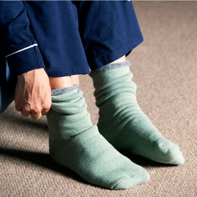 ROTOTO ロトト ダブルフェイスコジースリーピングソックスエクストラファインメリノ