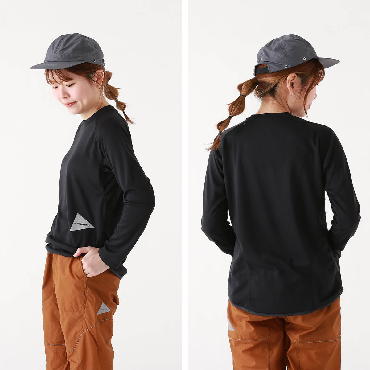 and wander アンドワンダー ドライジャージーラグランLS T｜SUNDAY