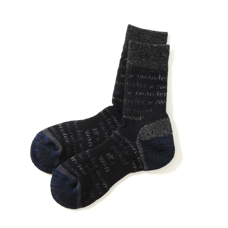 and wander アンドワンダー ウールソックス