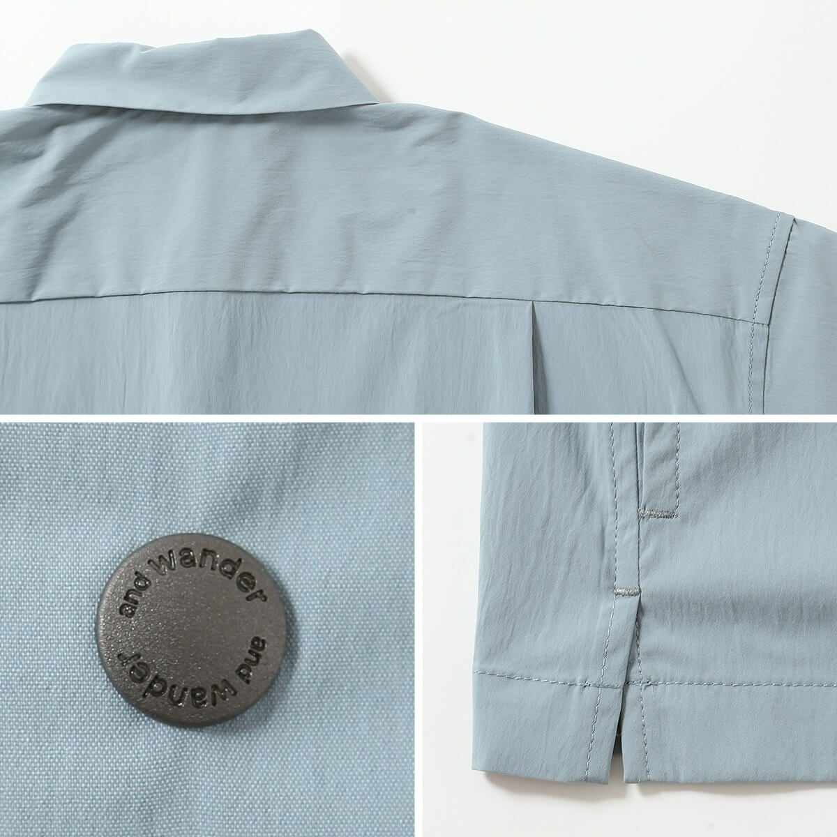 and wander アンドワンダー UVカットストレッチSSシャツ｜SUNDAY