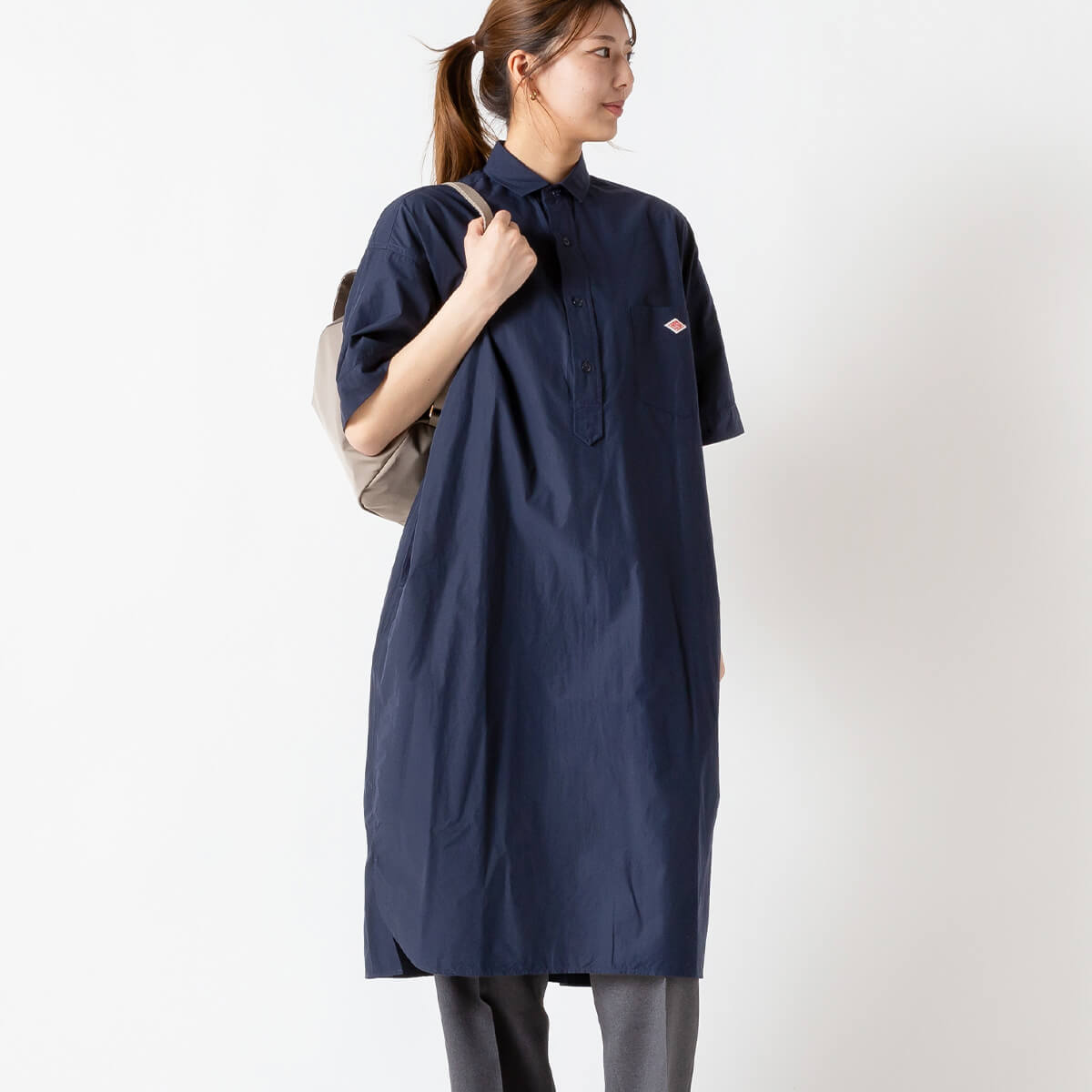 DANTON ダントン P.OドレスS/S コットンポプリン【ウィメンズ