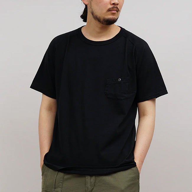 ナイジェルケーボン　ブラックTシャツ 5分袖サイズ48 NIGEL CABOURN ナイジェルケーボン 5.6ozベーシックTシャツ｜SUNDAY