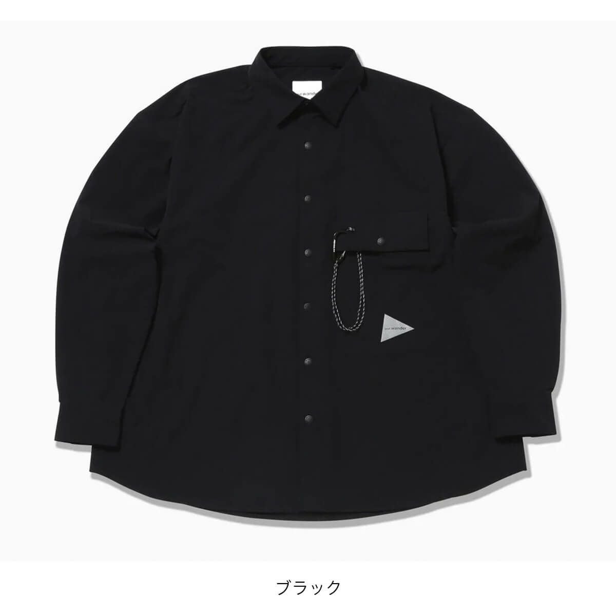 and wander アンドワンダー ライトダブルクロスシャツ｜SUNDAY