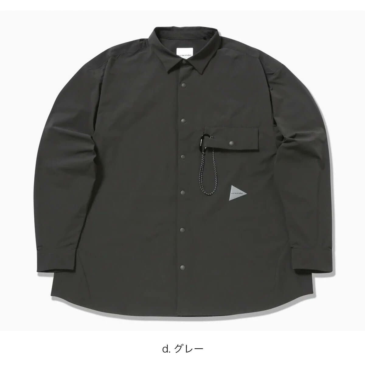 and wander アンドワンダー ライトダブルクロスシャツ｜SUNDAY