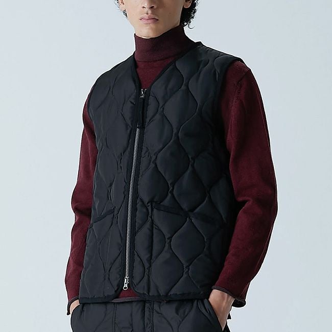 TAION タイオン ミリタリーVネックジップダウンベスト ユニセックス