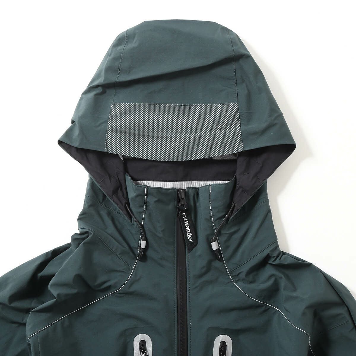 and wander アンドワンダー パーテックスシールドレインジャケット