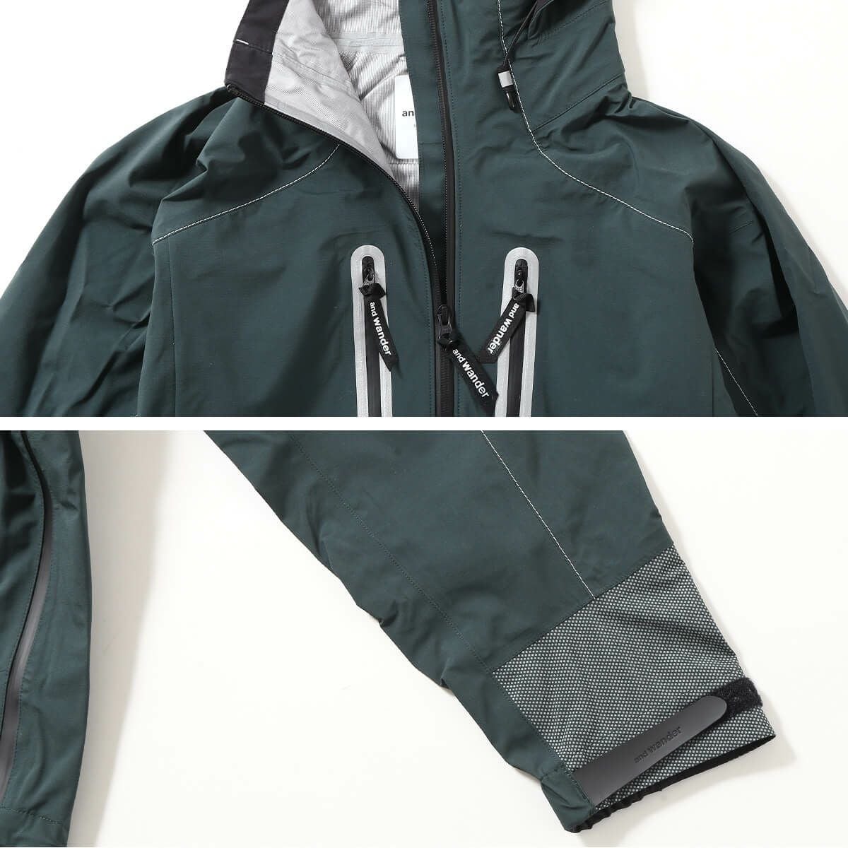 and wander アンドワンダー パーテックスシールドレインジャケット