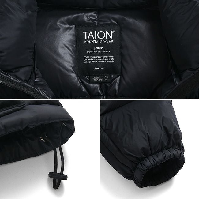 TAION タイオン マウンテンパッカブルボリュームダウンジャケット ユニ