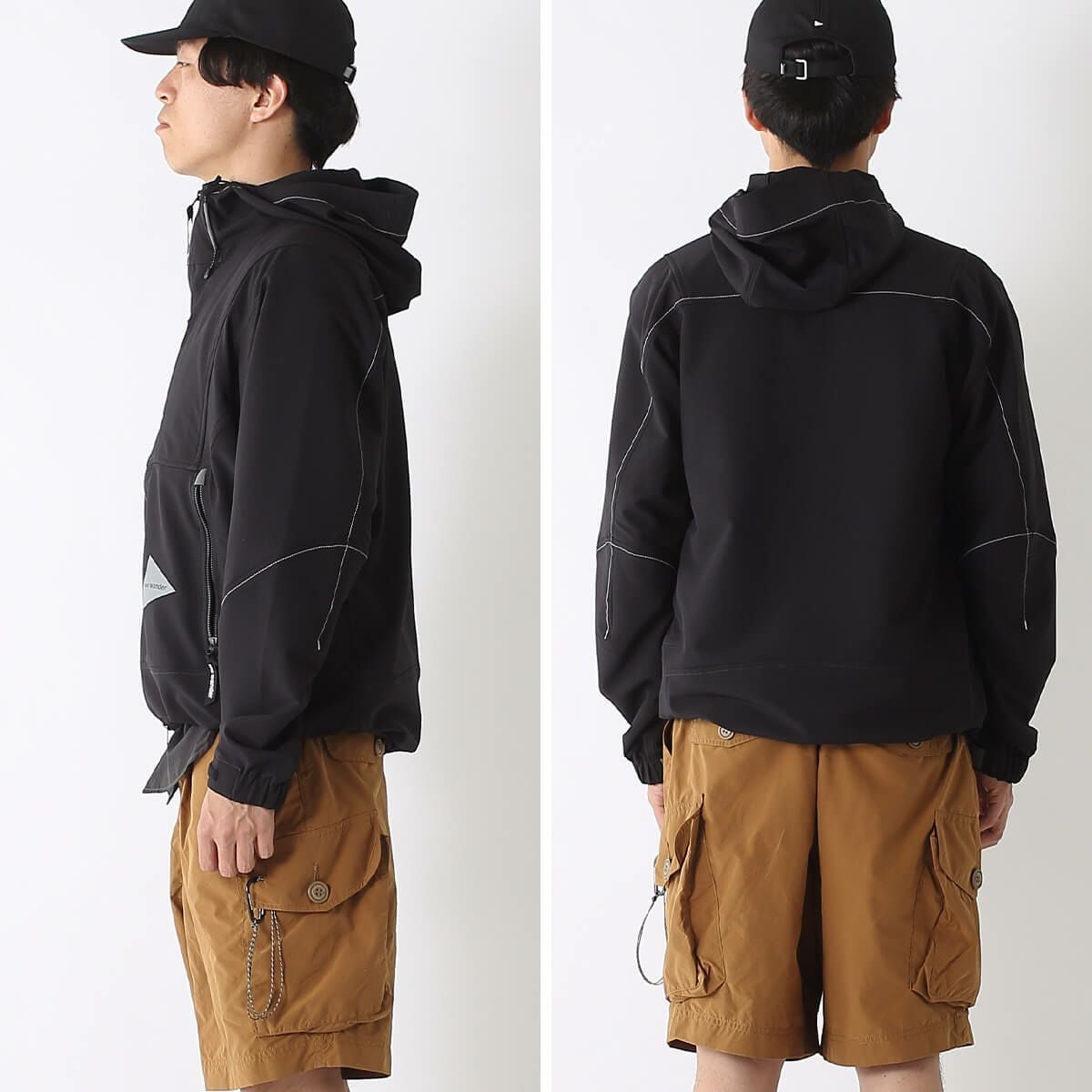 and wander アンドワンダー ライトストレッチシェルジャケット｜SUNDAY