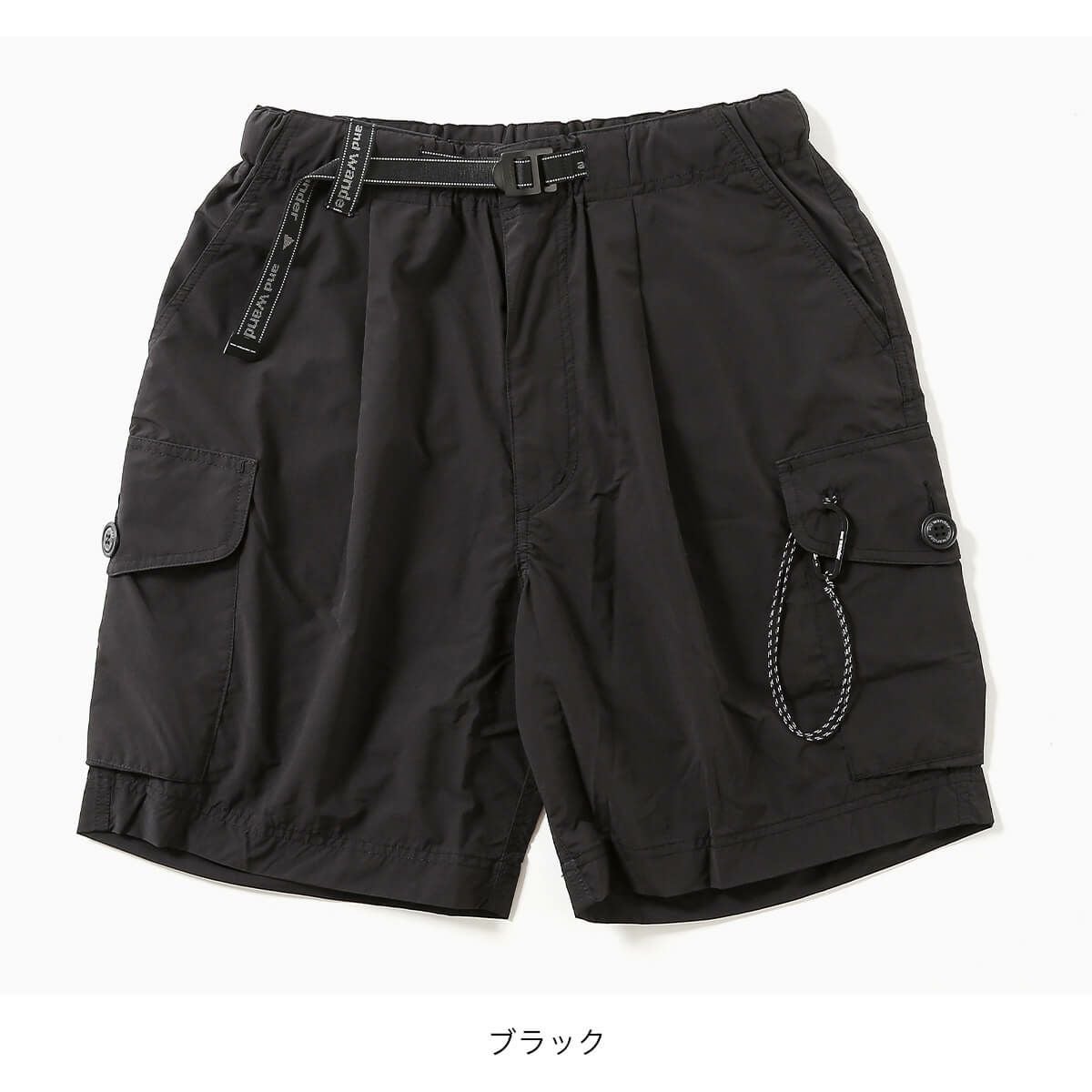 and wander アンドワンダー オーバーサイズカーゴショートパンツ