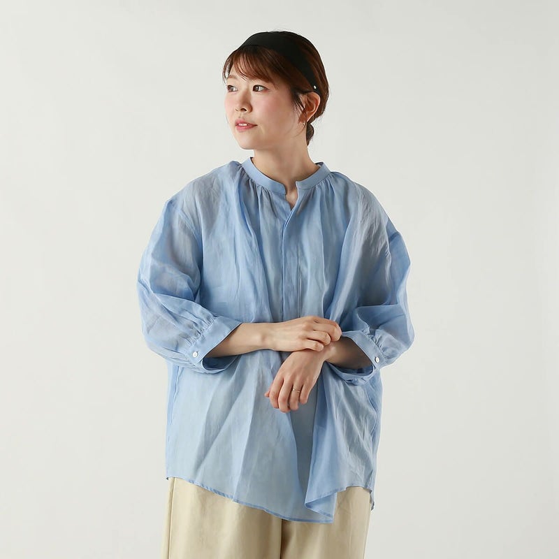 LE GLAZIK ルグラジック ギャザーネックブラウス