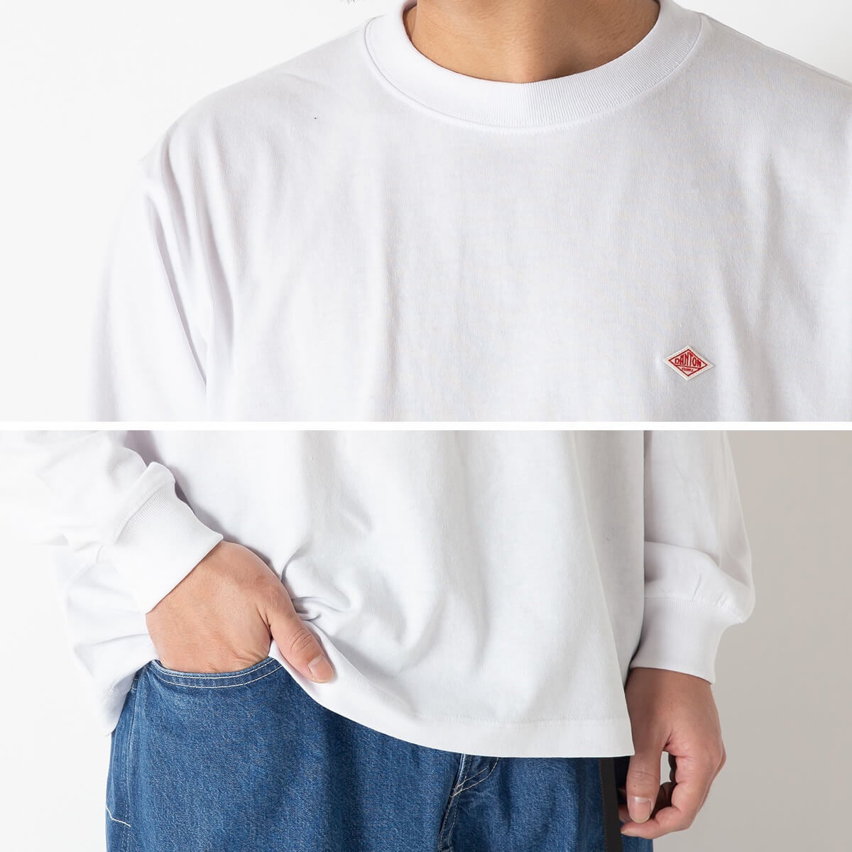 DANTON ダントン ロングスリーブTシャツ T/Cオープンエンドジャージ
