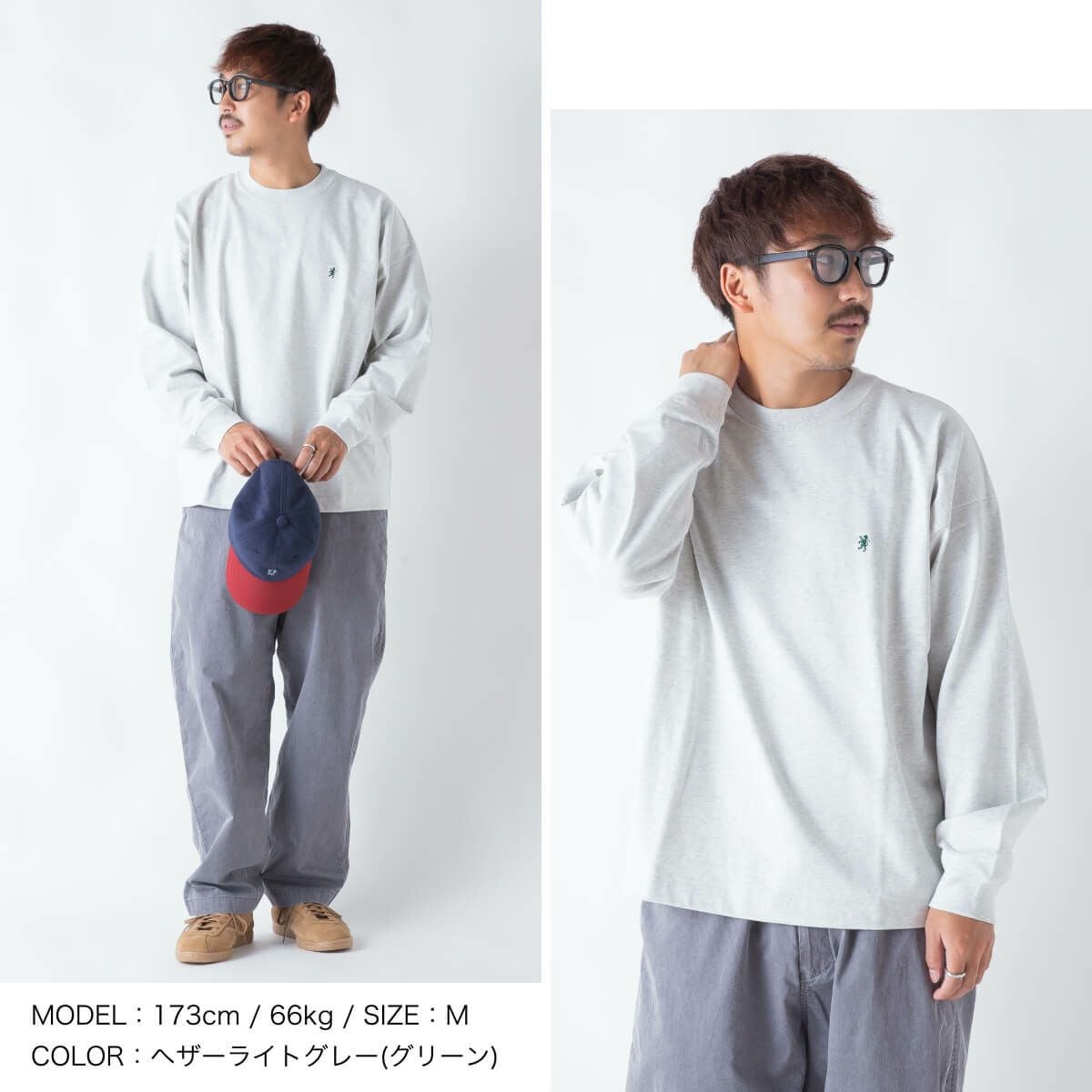 Gymphlex ジムフレックス クルーネックL/S Tシャツ ヘビーウェイト