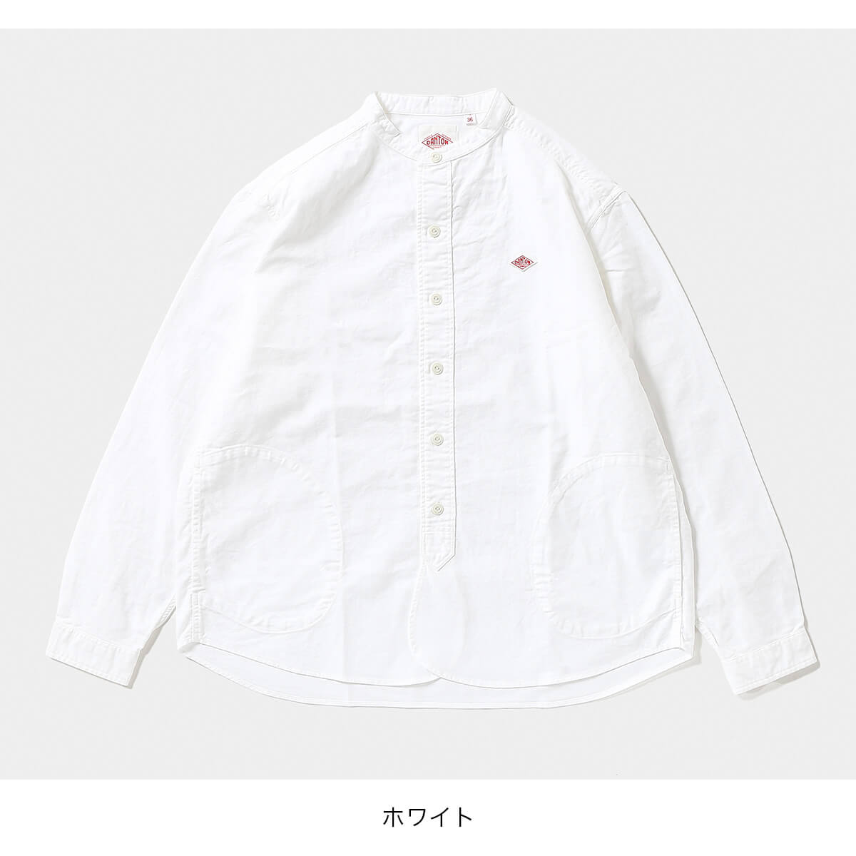 DANTON ダントン バンドカラーシャツL/S オックスフォード【ウィメンズ