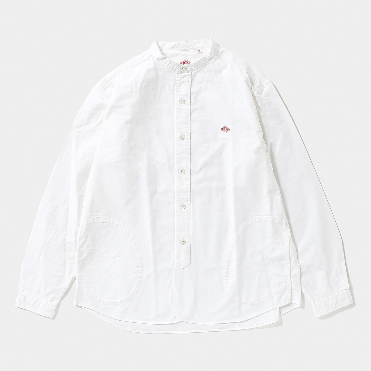 DANTON ダントン ラウンドカラーP.OシャツL/S オックスフォード メンズ