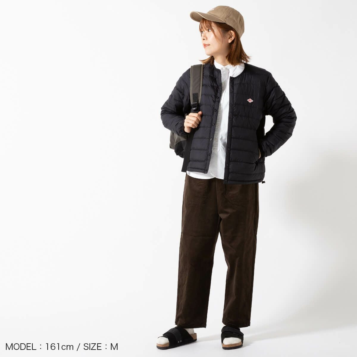 DANTON ダントン インナーダウンクルーネックジャケット ナイロン