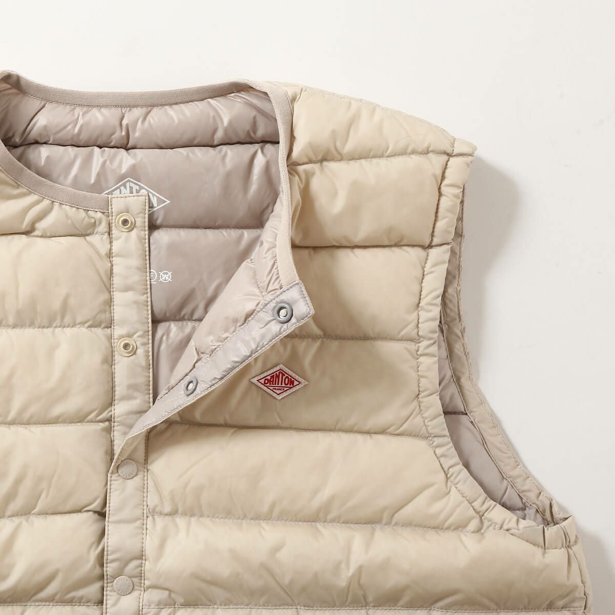 DANTON ダントン インナーダウンクルーネックベスト ナイロンタフタ