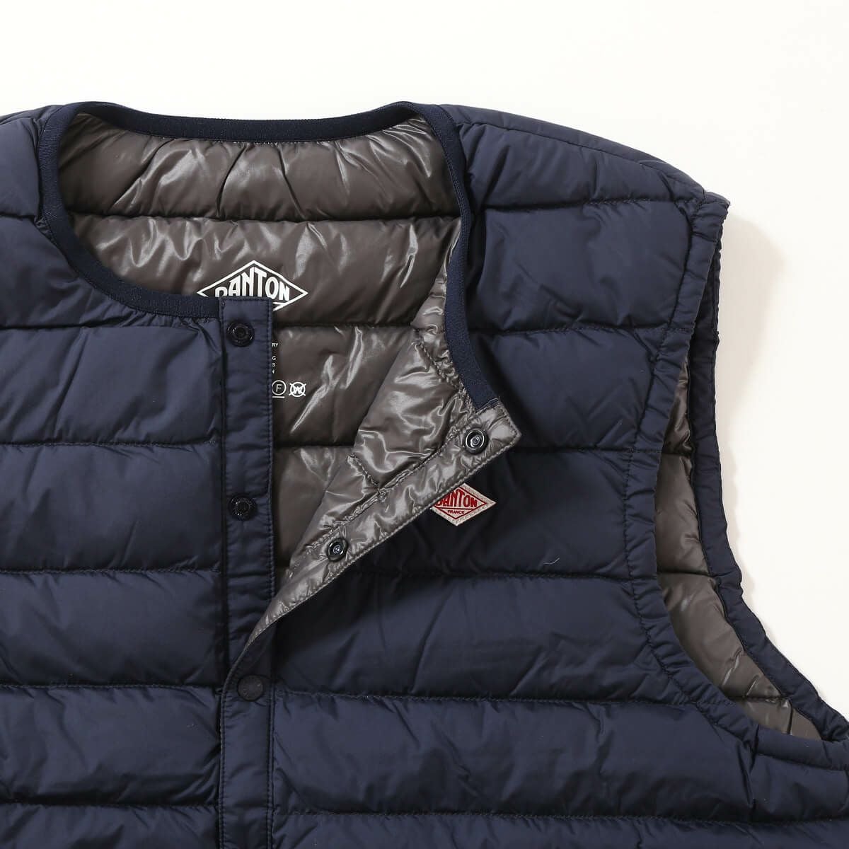 DANTON ダントン インナーダウンクルーネックベスト ナイロンタフタ