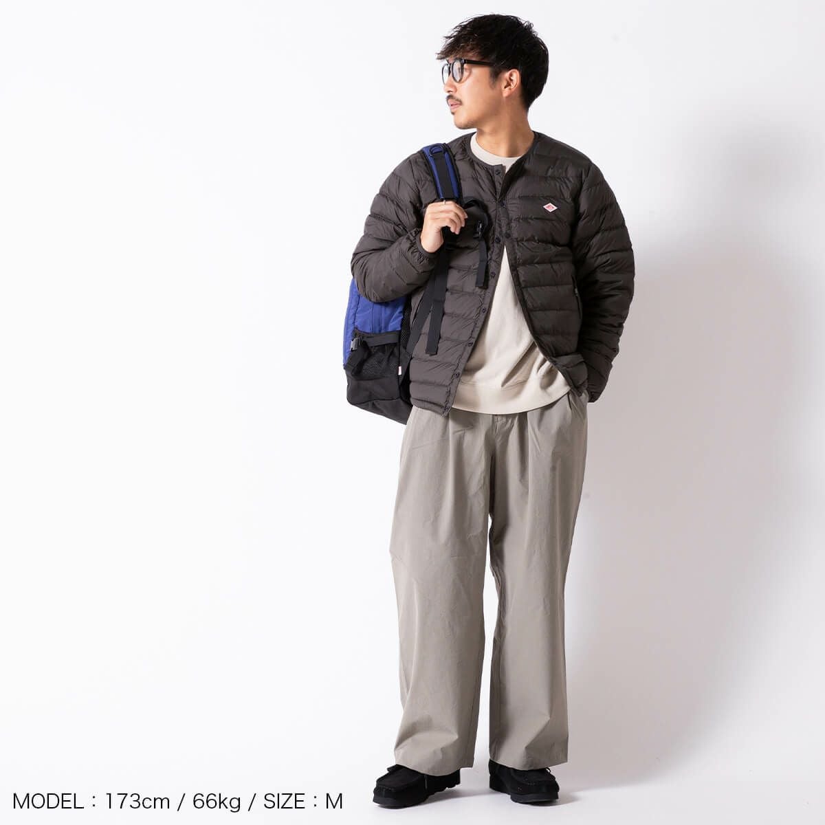 DANTON ダントン インナーダウンクルーネックジャケット メンズ