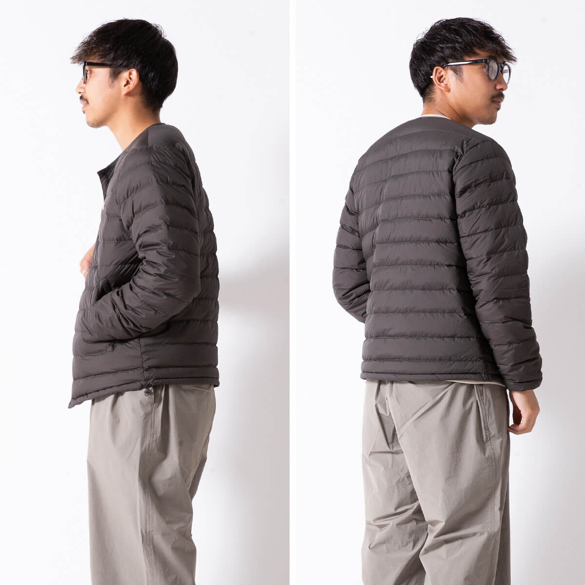 DANTON ダントン インナーダウンクルーネックジャケット ナイロン