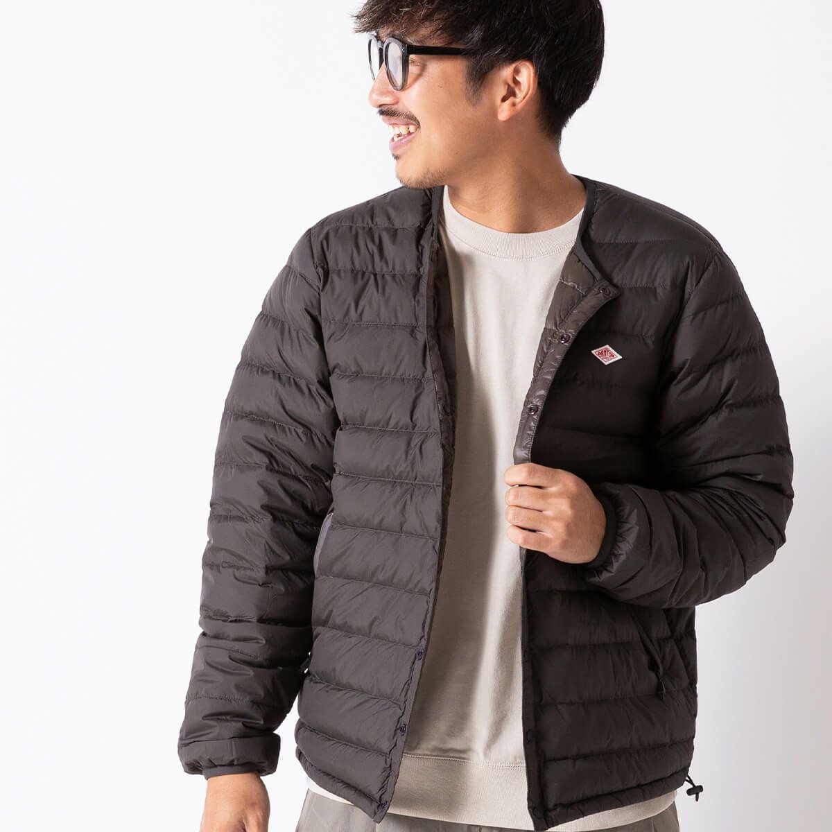 DANTON ダントン インナーダウンクルーネックジャケット メンズ