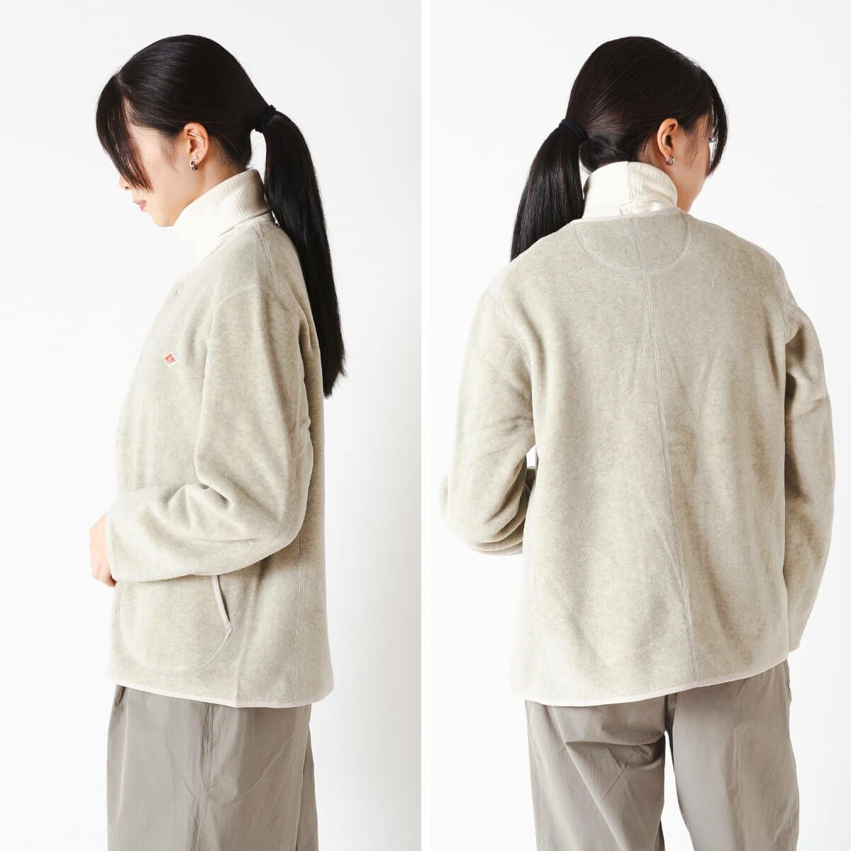 DANTON ダントン フリースカラーレスジャケット フリース【ウィメンズ