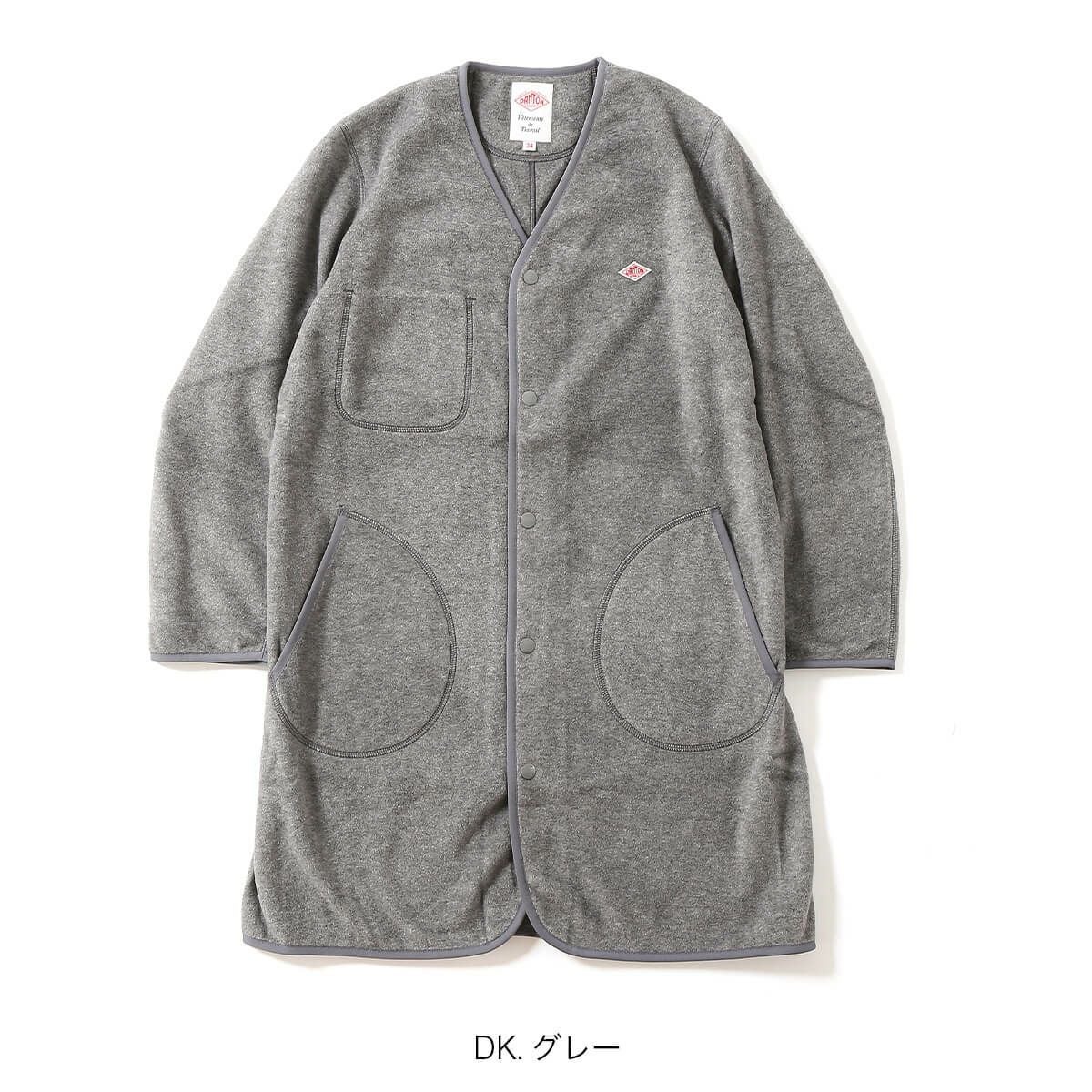 DANTON ダントン フリースカラーレスコート【ウィメンズ】｜SUNDAY