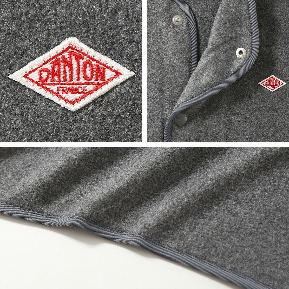 DANTON ダントン フリースカラーレスベスト フリース【ウィメンズ