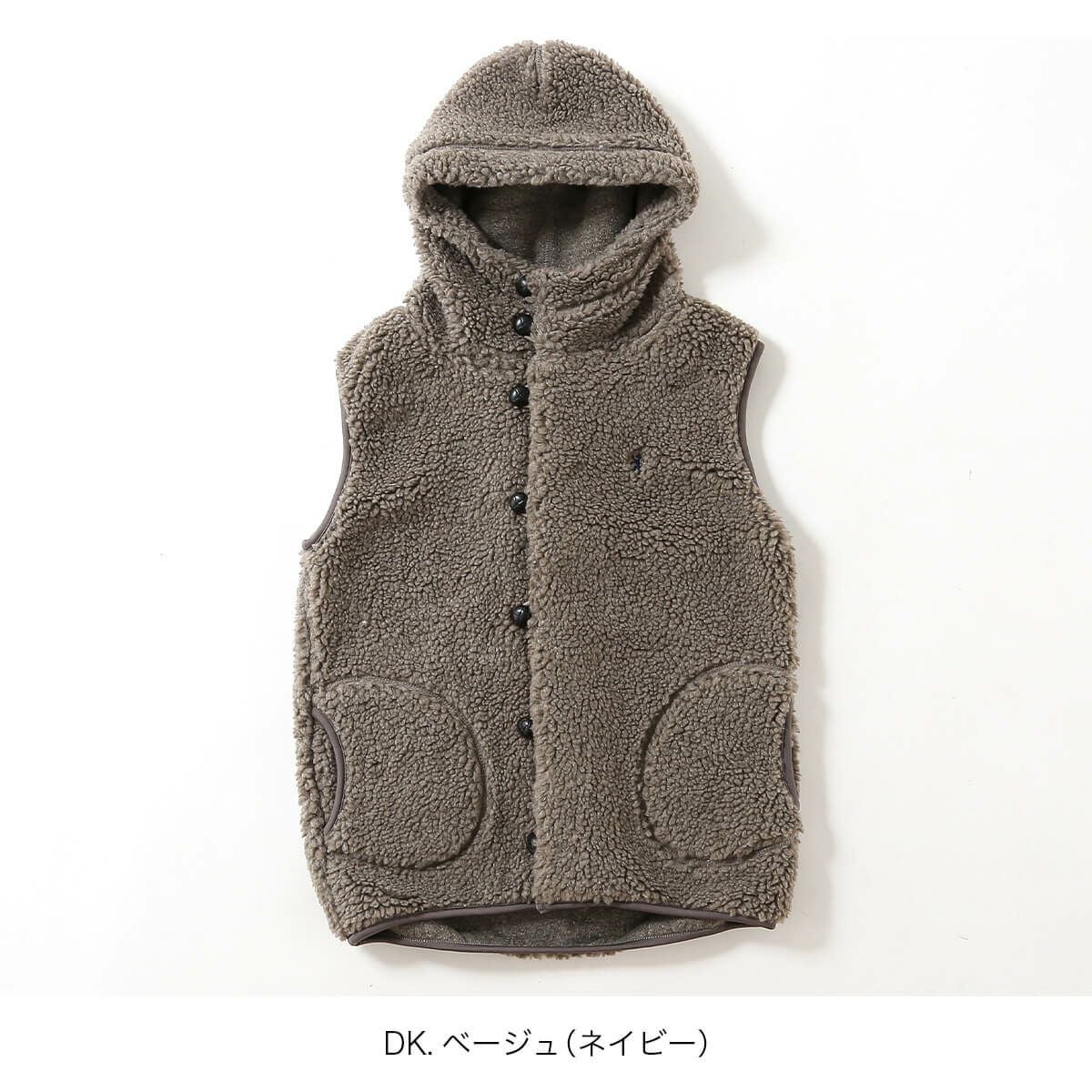 Gymphlex ジムフレックス ボアフーデッドベスト シープボア ユニ