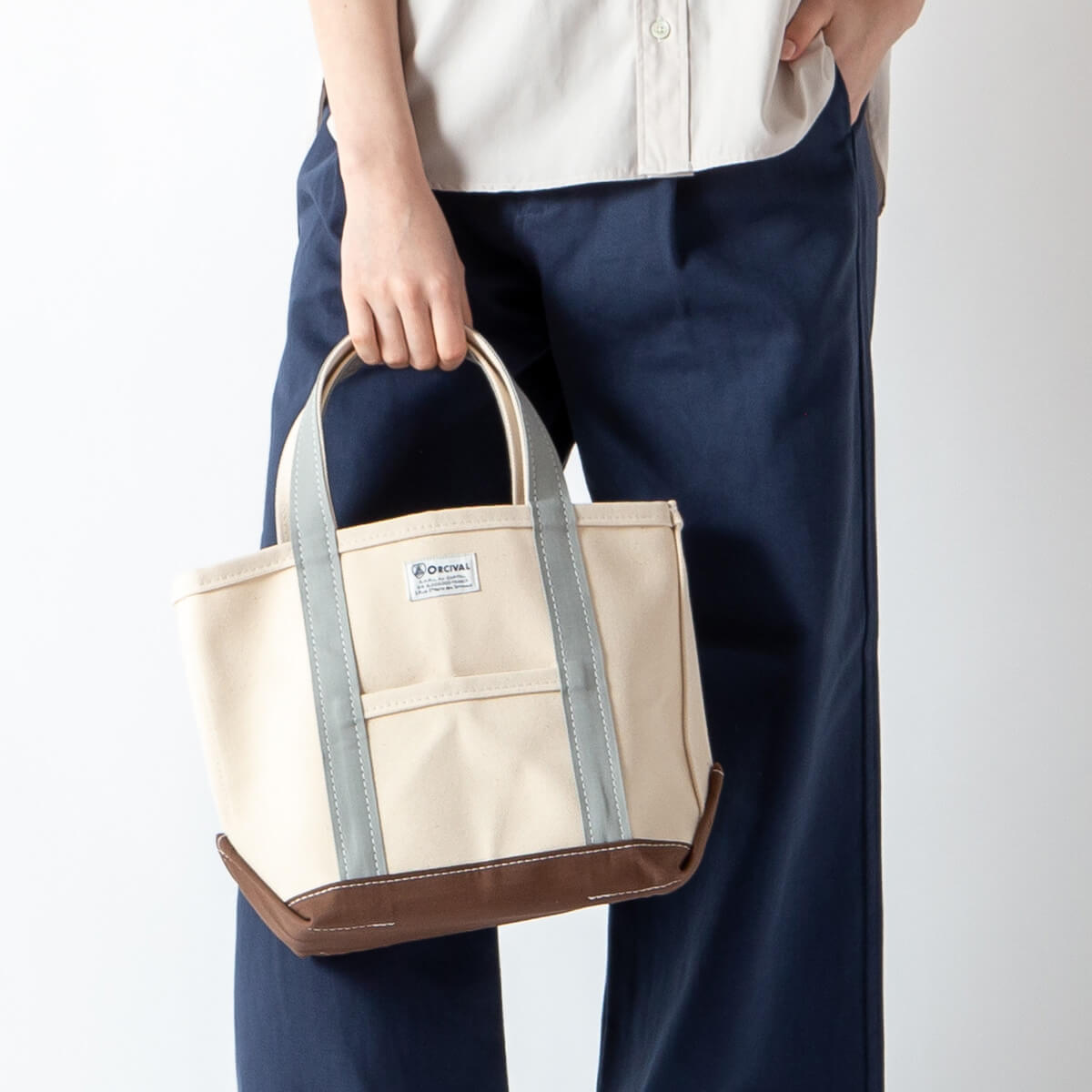 OUR トートバッグ large グレーパール ORCIVAL オーシバル トートバッグスモール No.4 ハンプ｜SUNDAY