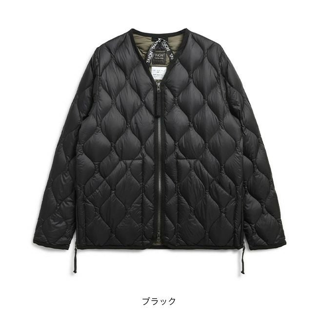 TAION タイオン ミリタリーVネックWジップダウンジャケット ユニ