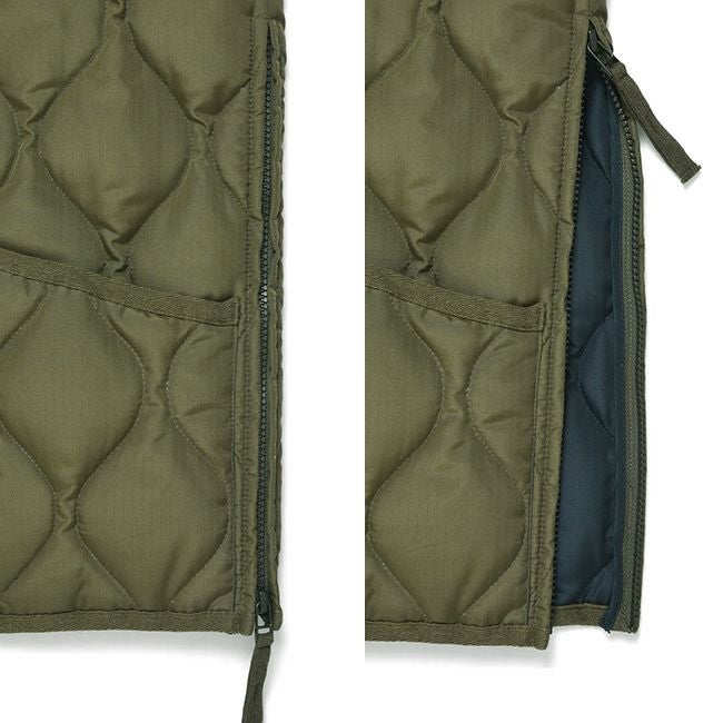 TAION タイオン ミリタリーWジップクルーネックダウンジャケット ユニ