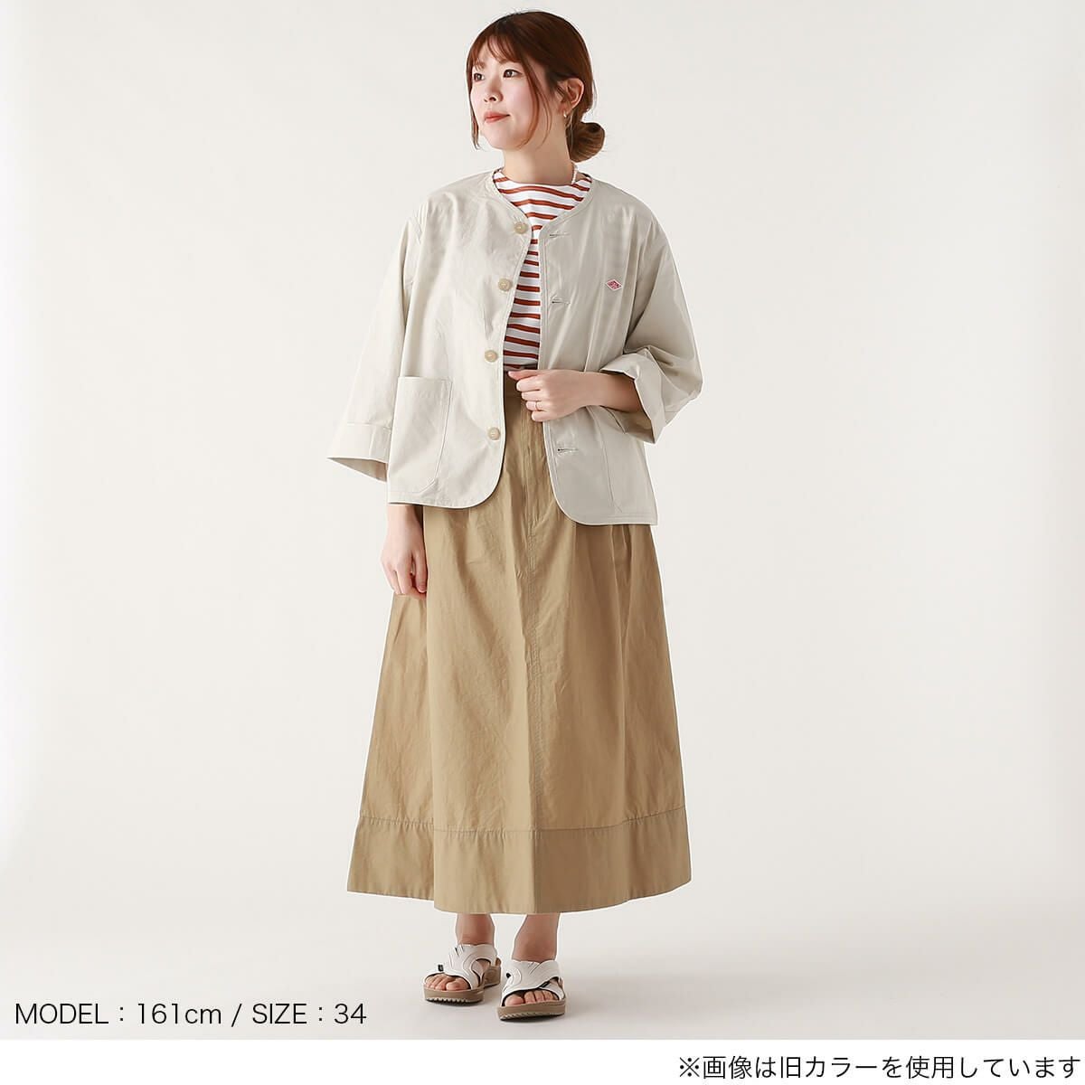 DANTON ダントン カラーレスショートジャケット CFウェザー
