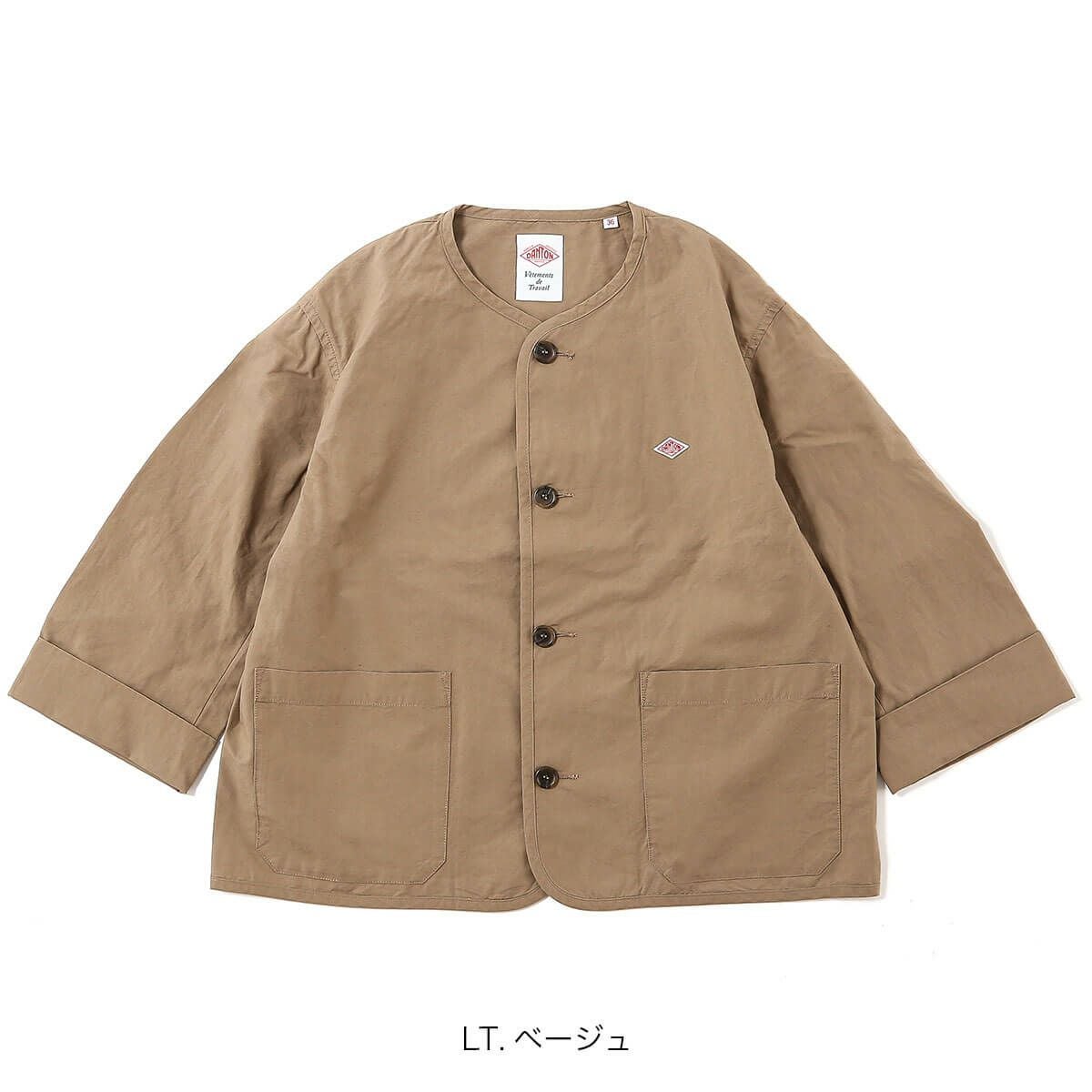 DANTON ダントン カラーレスショートジャケット CFウェザー