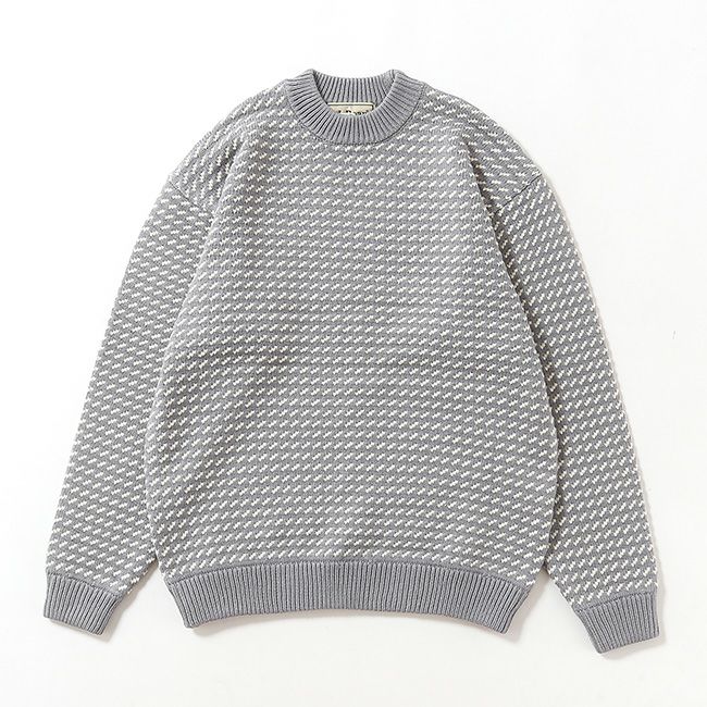 90s LLBean　エルエルビーン　バーズアイ　ニット　グレー L.L.Bean JAPAN EDITION エルエルビーン ジャパン エディション