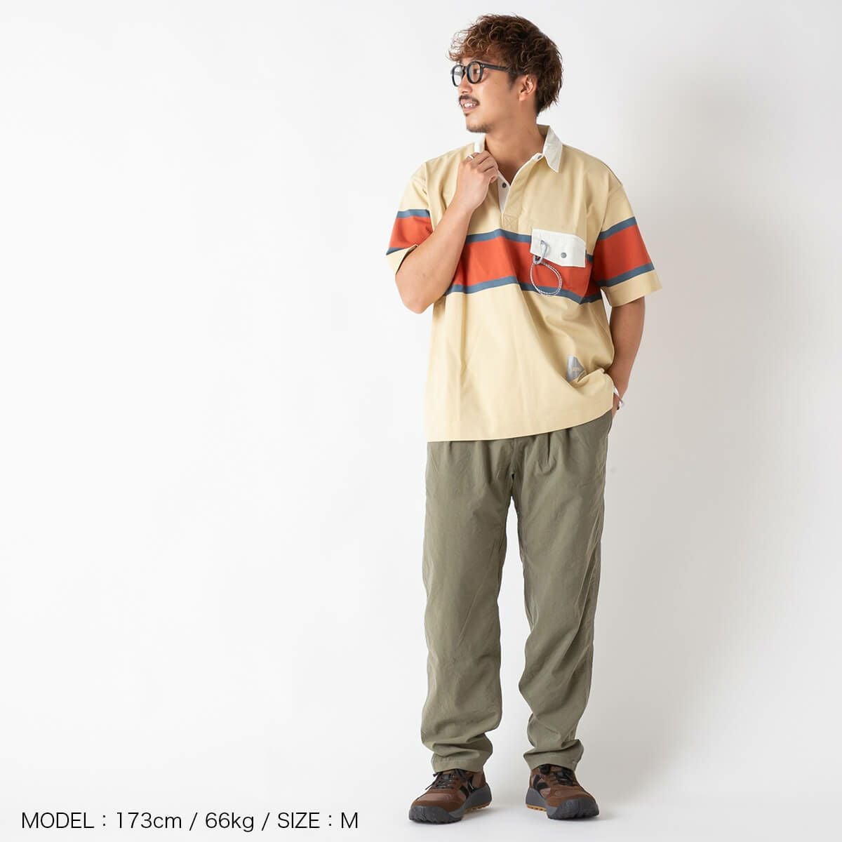 GRAMICCI×and wander グラミチ×アンドワンダー テックラグビーシャツ