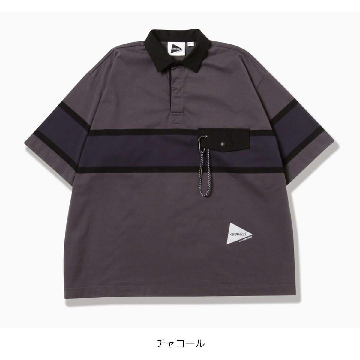 GRAMICCI×and wander グラミチ×アンドワンダー テックラグビーシャツ