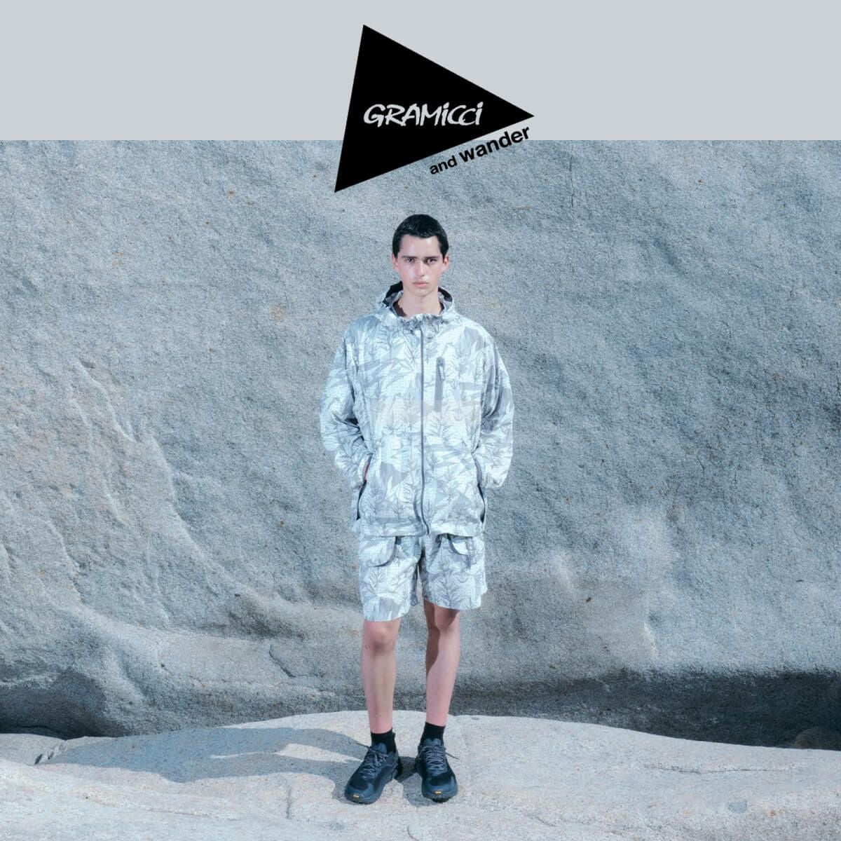 GRAMICCI×and wander グラミチ×アンドワンダー テックラグビーシャツ