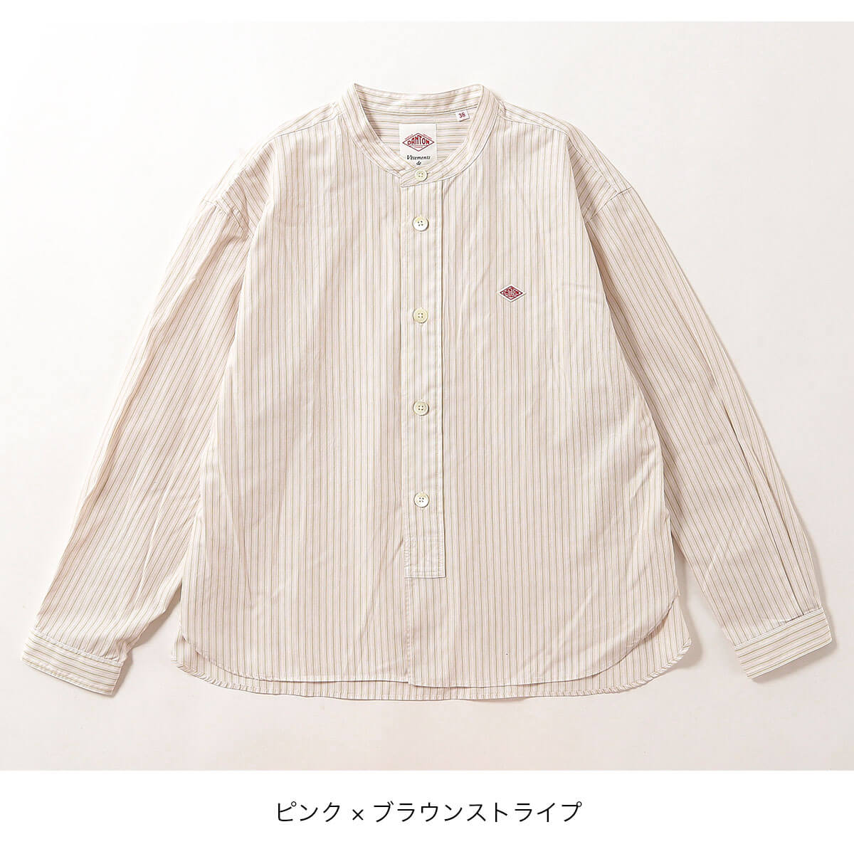 DANTON ダントン バンドカラーシャツ ポプリン【ウィメンズ】｜SUNDAY