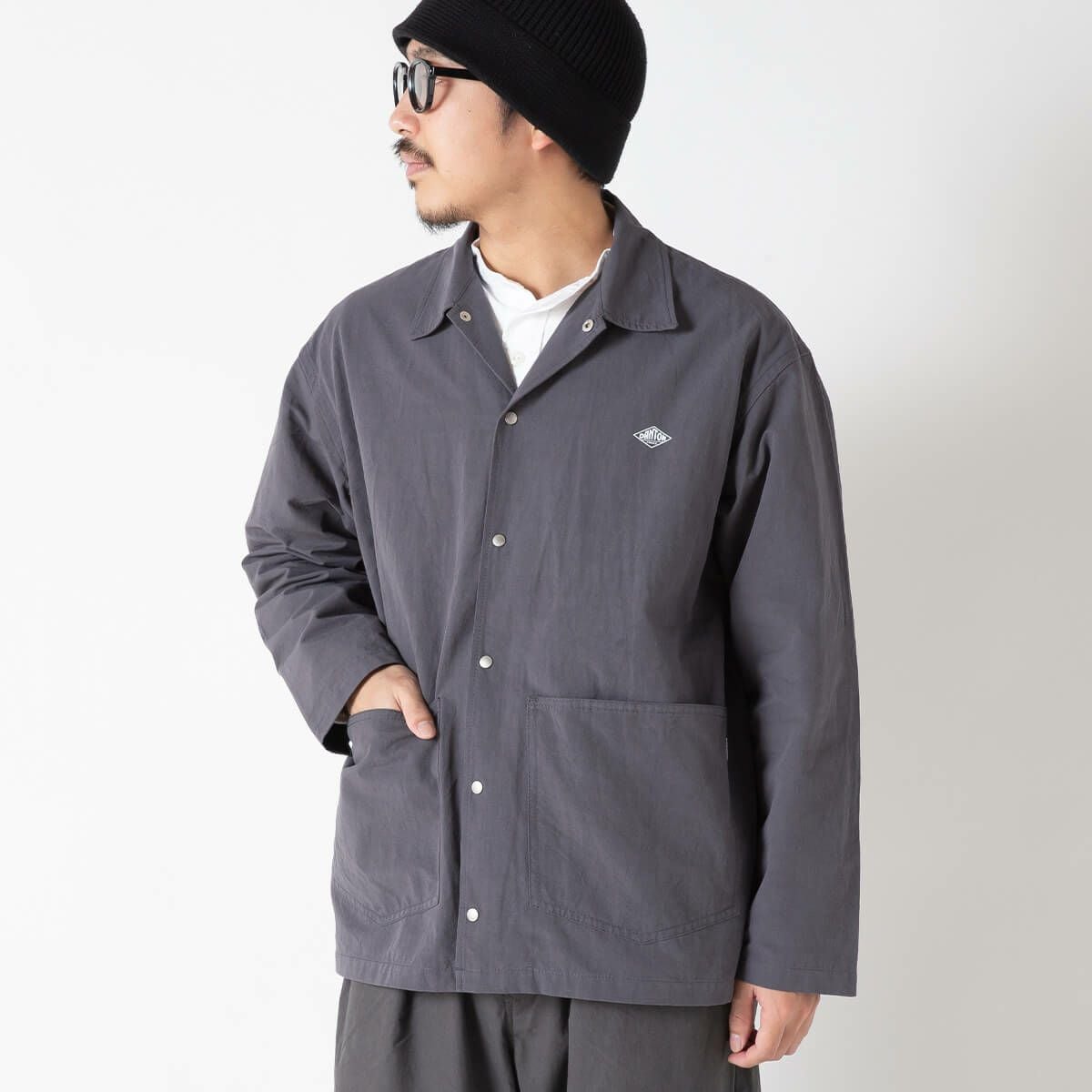 DANTON ダントン カバーオールシャツ C/Lウェザークロス メンズ