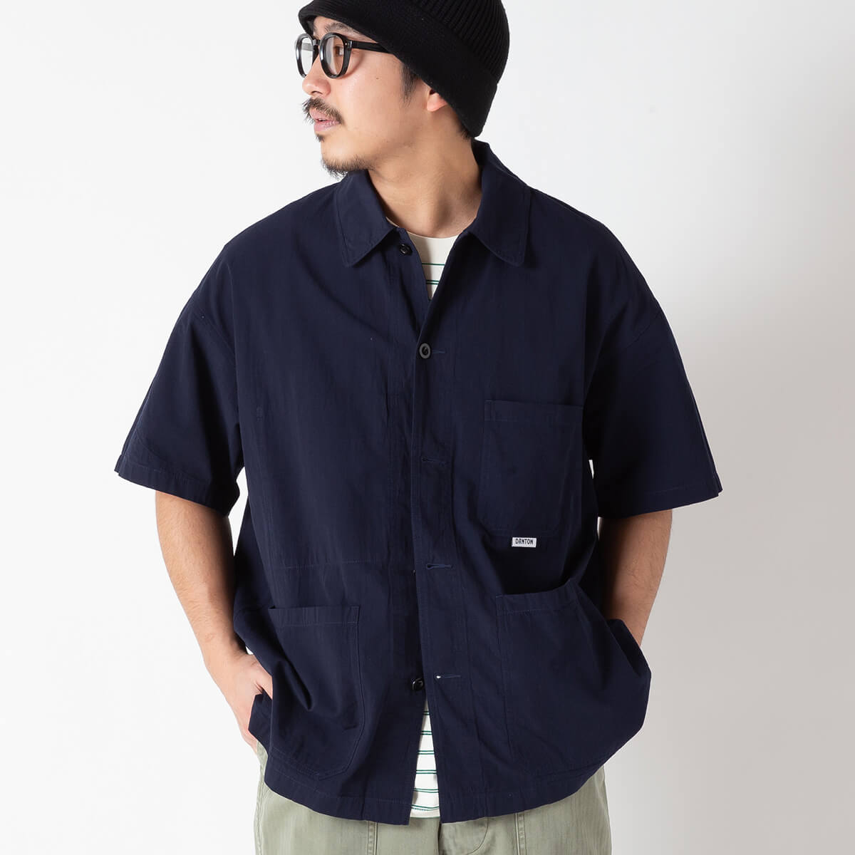 DANTON ダントン カバーオールシャツ C/Lウェザークロス メンズ