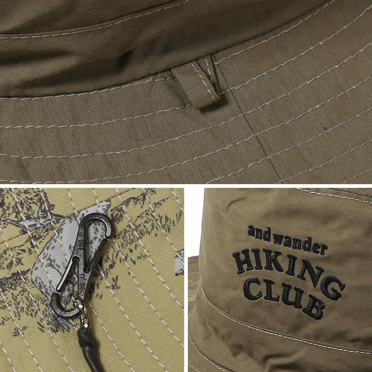 廃番　一二の用品店　家族の帽子　リバーシブル　ハイキング　登山 and wander アンドワンダー ハイキングクラブ リバーシブルハット
