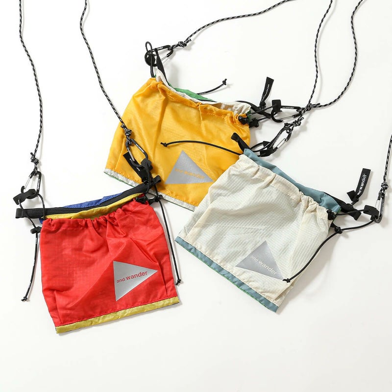 and wander アンドワンダー アップサイクルサコッシュ