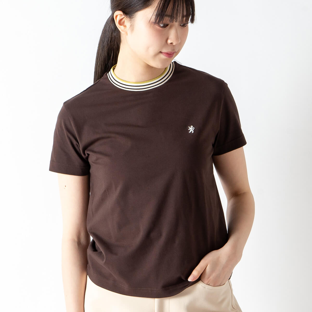 Gymphlex ジムフレックス クルーネックニットラインTシャツ コットン