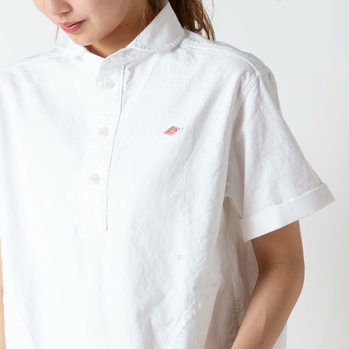 DANTON ダントン ラウンドカラーP.OシャツS/S オックスフォード